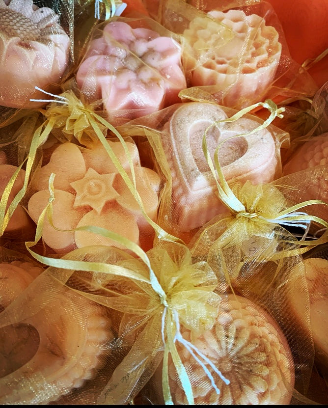 Sandalwood Soap Hearts and Flowers