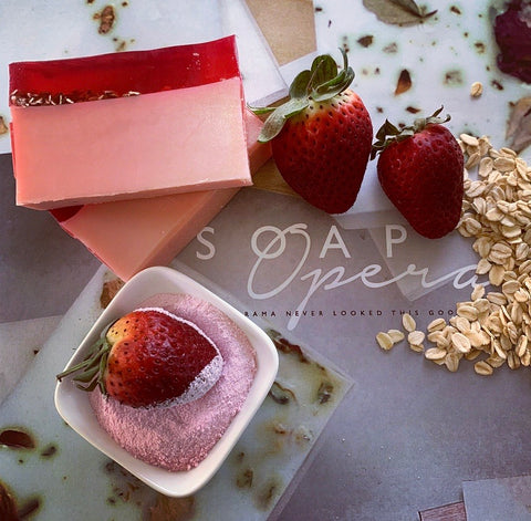 Strawberry Milkshake & Oats Goats Milk Soap 100gm